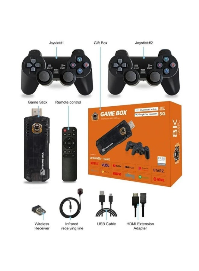 عام جهاز ألعاب GAME BOX بدقة 8K مع وحدتي تحكم لاسلكية وبطاقة 64 جيجابايت - Image 2